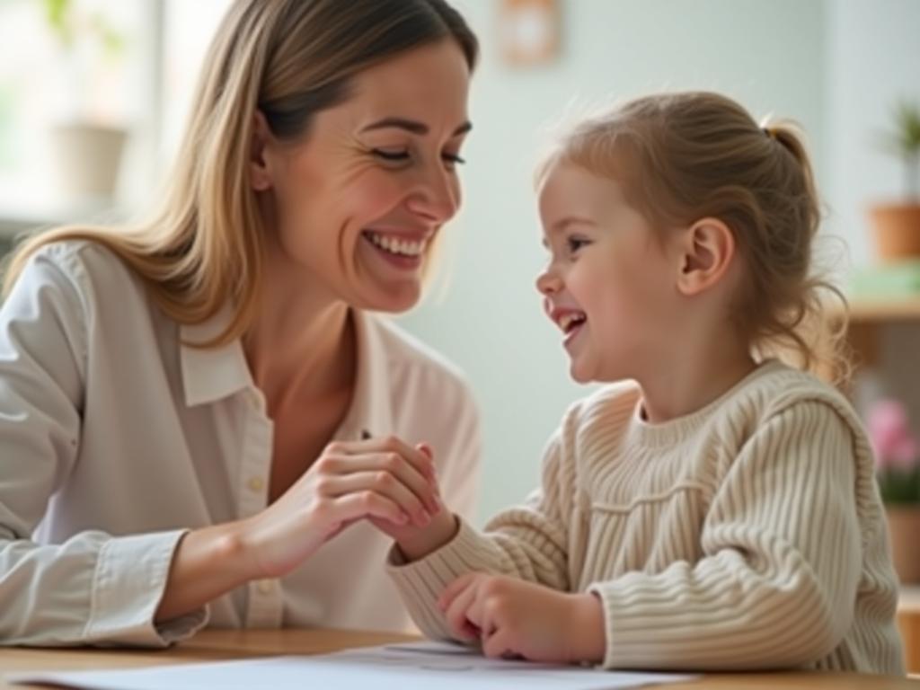Speech therapist working with a patient, representing learning and communication.
